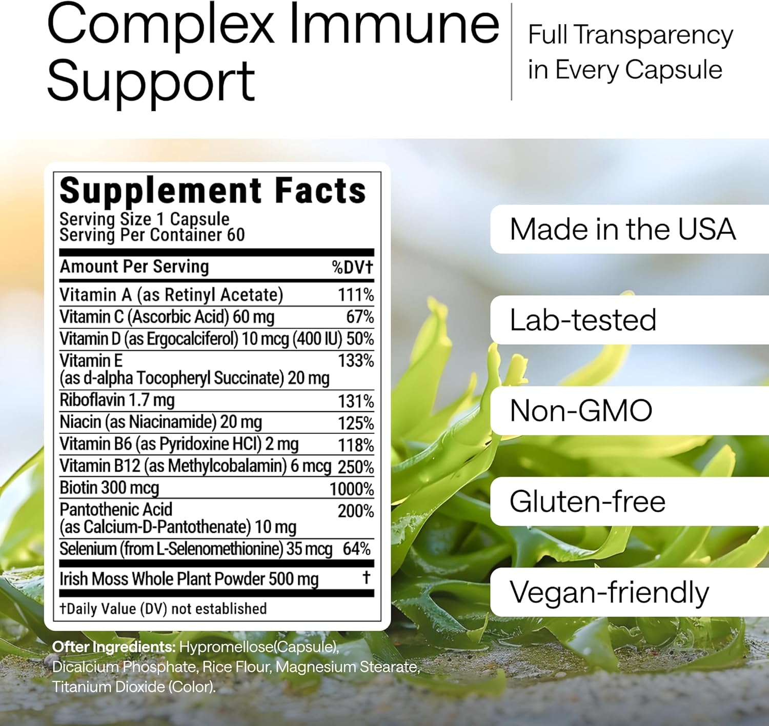 Wildcrafted Irish Sea Moss Capsules