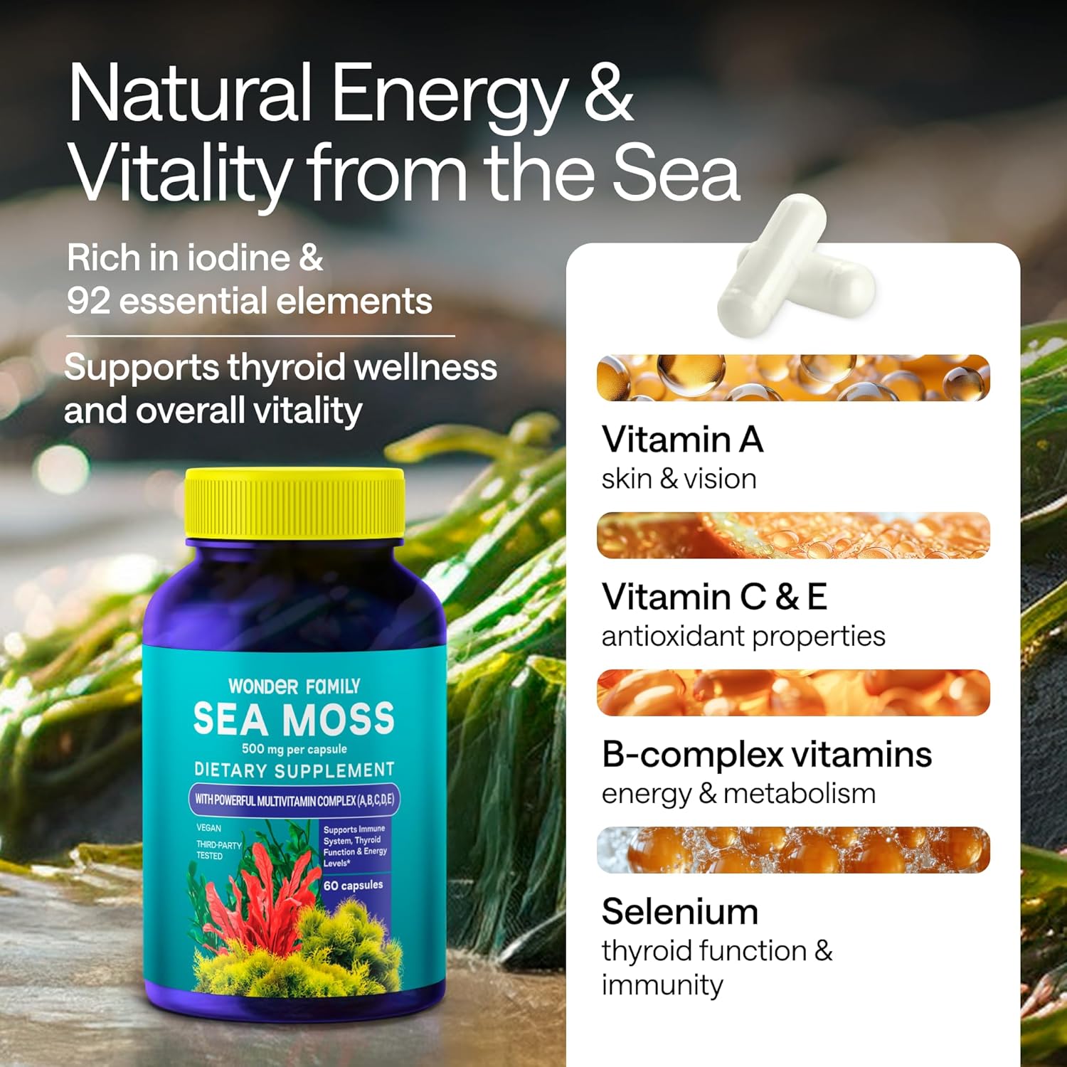 Wildcrafted Irish Sea Moss Capsules