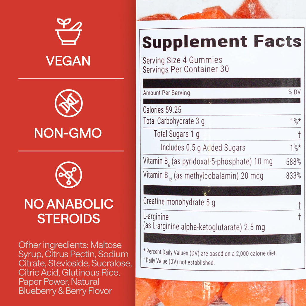 Creatine Monohydrate Gummies 5g – 5X Energy