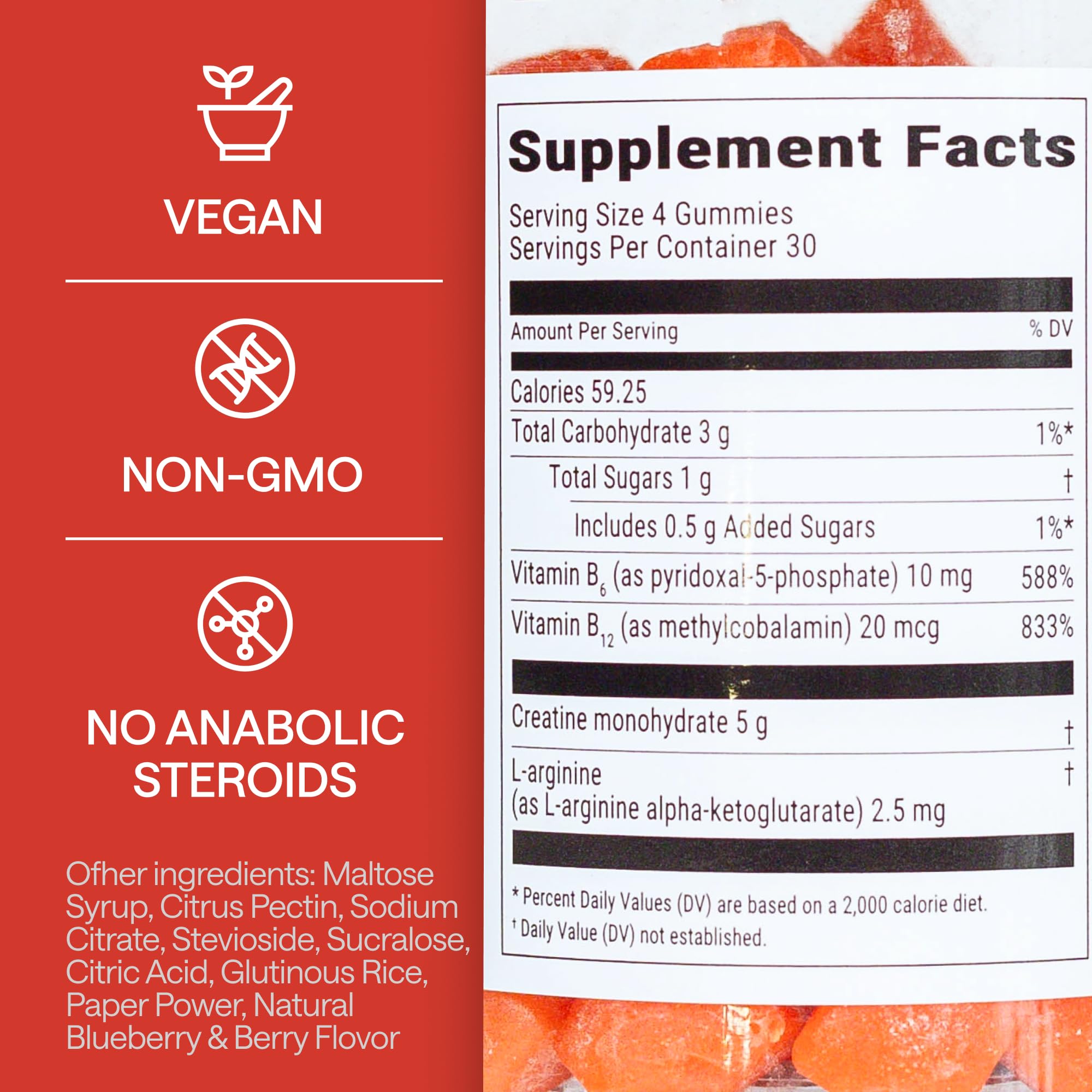 Creatine Monohydrate Gummies 5g – 5X Energy