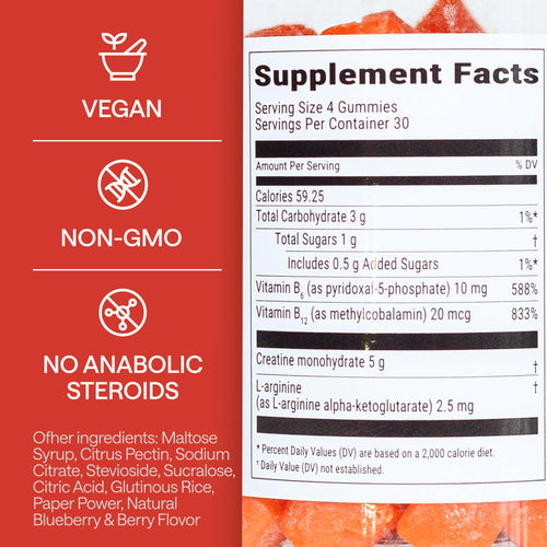 Creatine Monohydrate Gummies 5g – 5X Energy